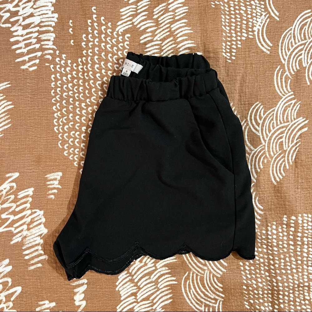 Black Scallop Shorts